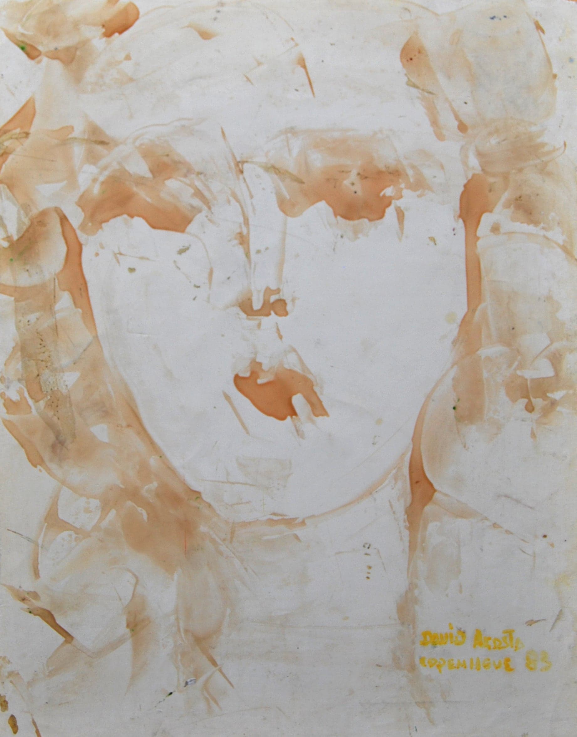 Untitled — David Acosta, 1985. Glass paint on paper.