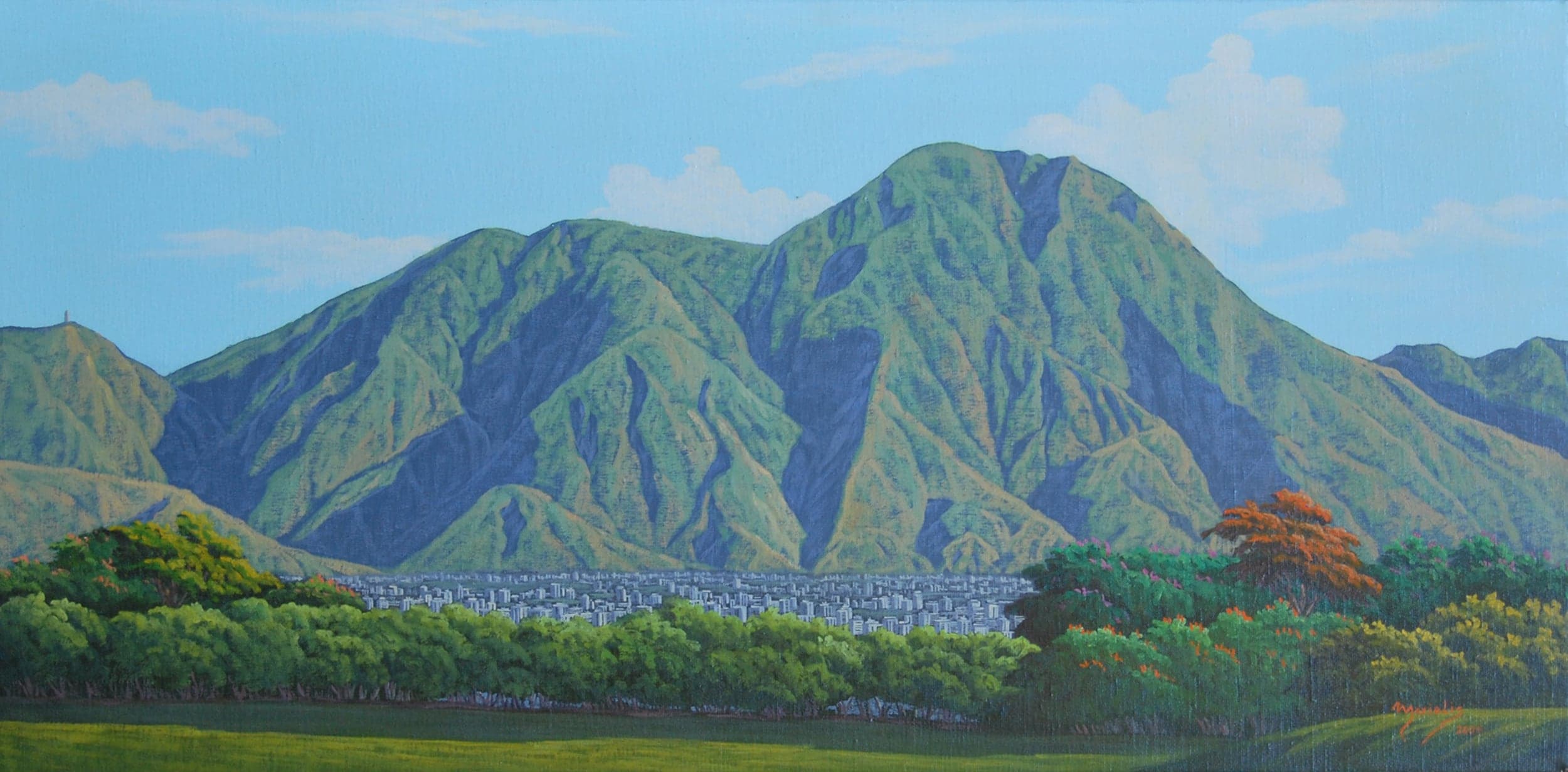 Ávila desde Valle Arriba — Marielis Rivas, 2005. Oil on canvas.