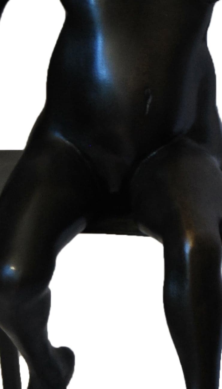 Texture detail of "Beatriz (Seated Woman)"