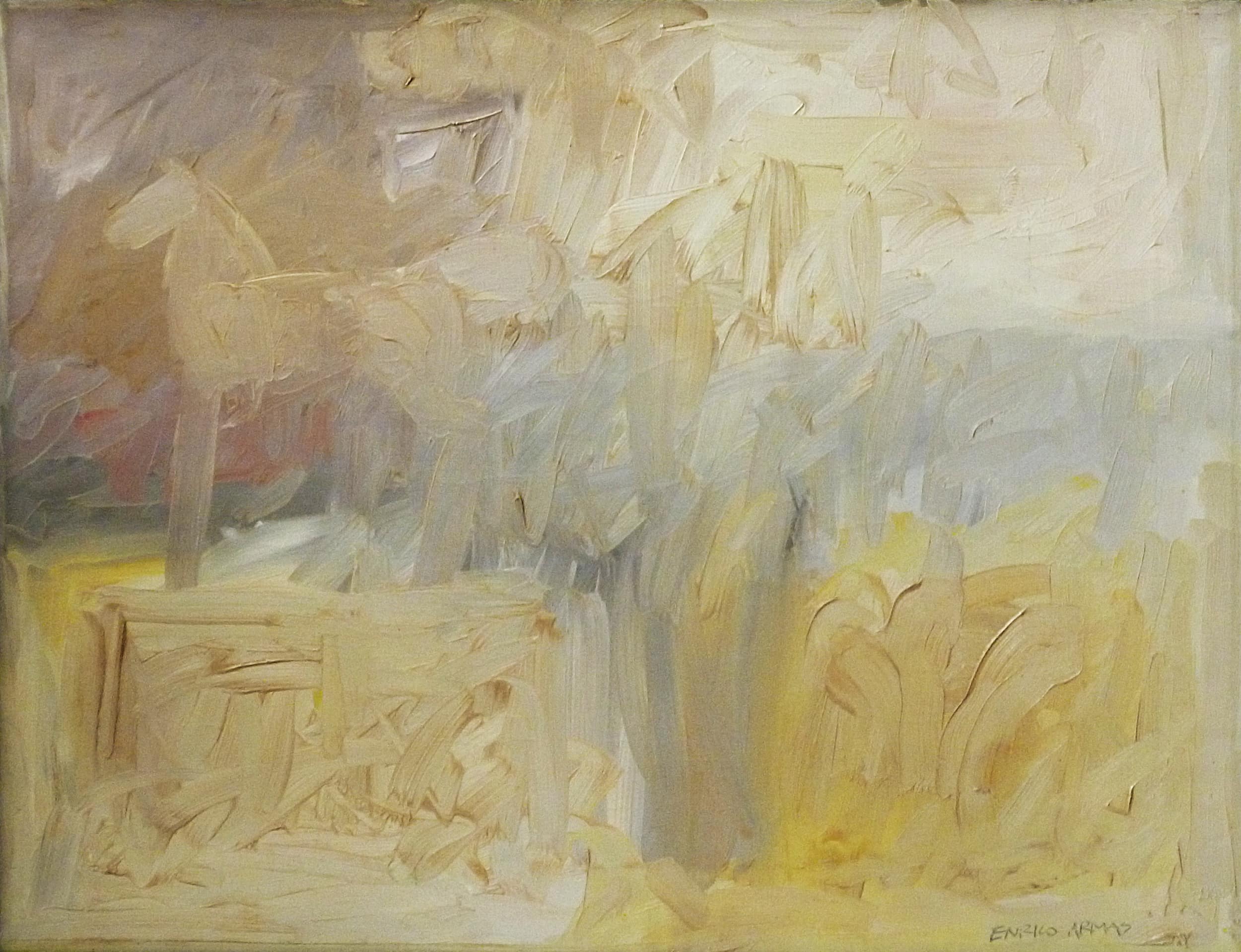 Caballo blanco — Enrico Armas, Undated. Acrylic on canvas.
