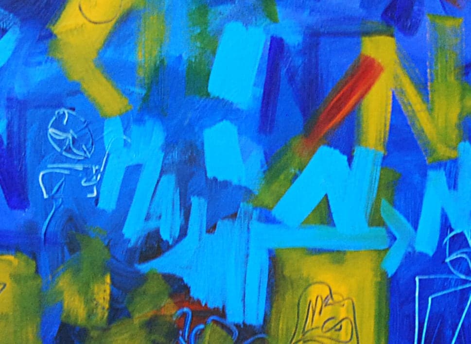 Texture detail of "Ciudad azul"