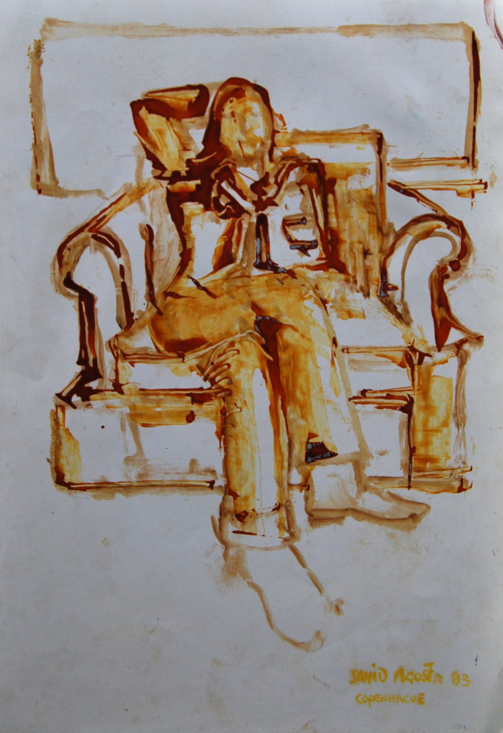 Copenhague — David Acosta, 1983. Glass paint on paper.
