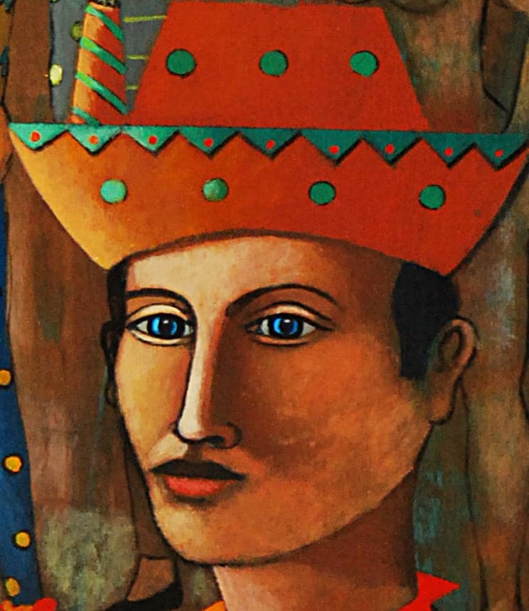 Texture detail of "Desnudo en el circo"