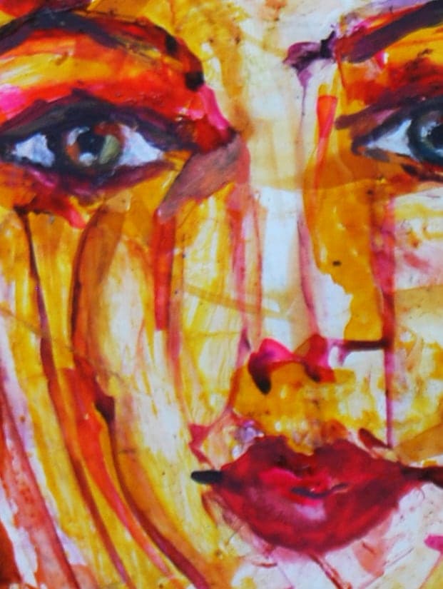 Detalle de textura de «Estudio rostro»