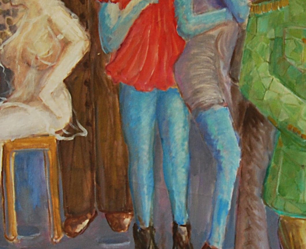 Detalle de textura de «La Fiesta»