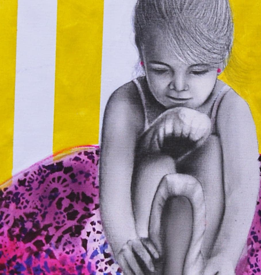 Texture detail of "Joyful gesture"