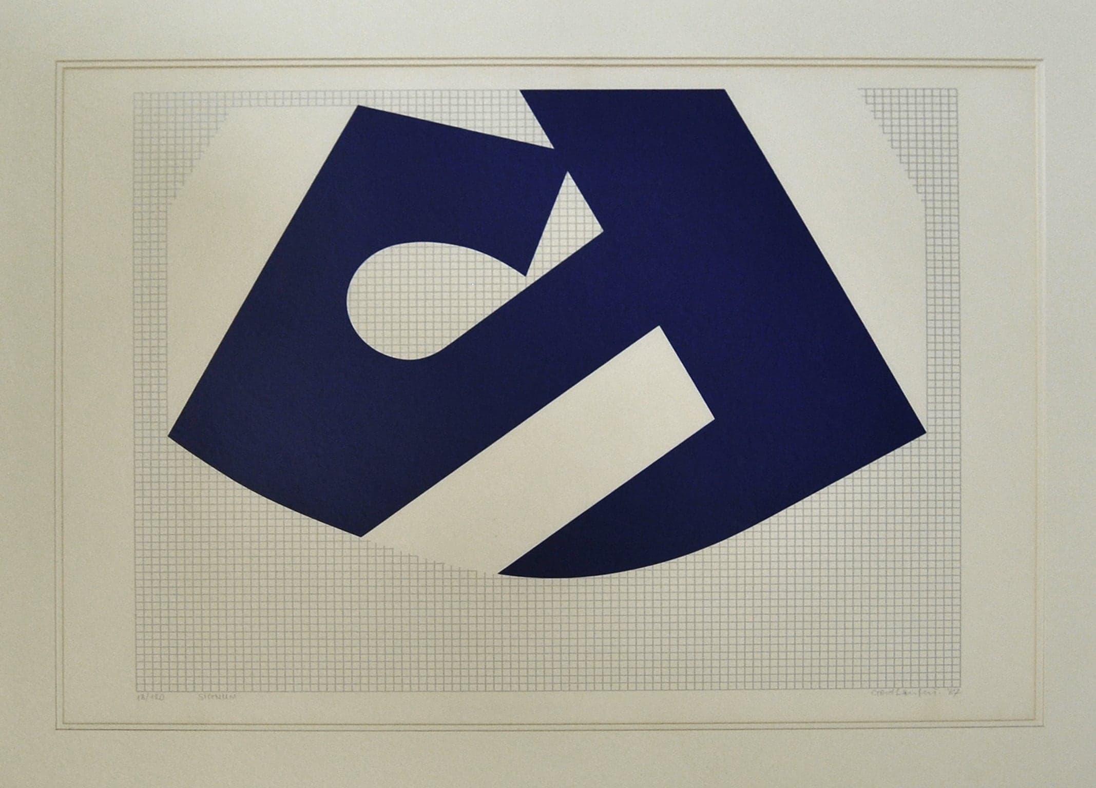 Signum — Gerd Leufert, 1987. Serigrafía, 51 × 62 cm (20 × 24 in).