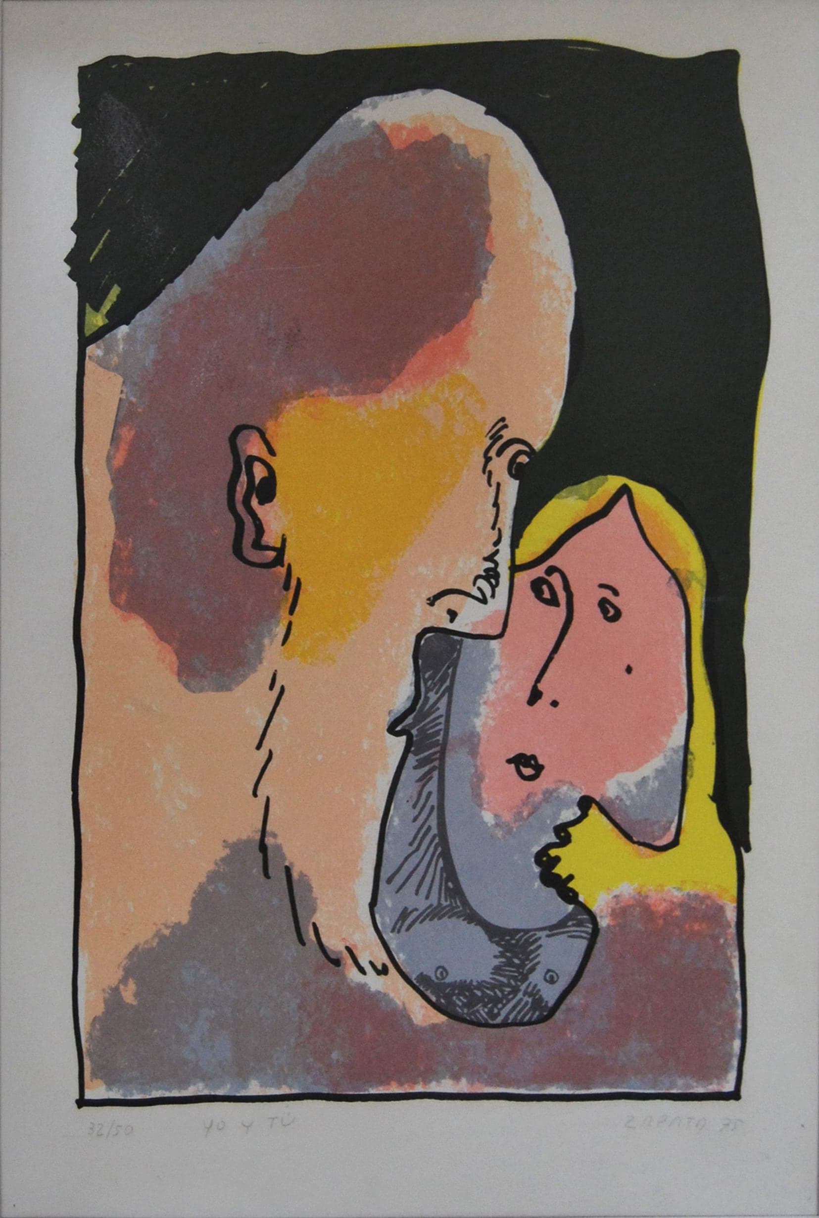 Yo y tú — Pedro León Zapata, 1975. Screenprint.